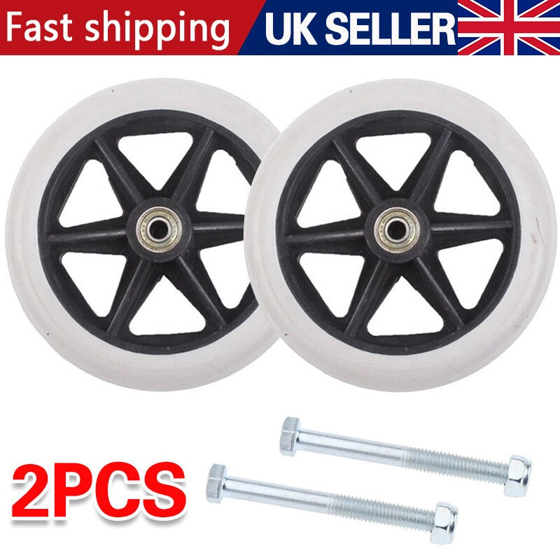 17CM Heavy Duty Wheelchair Replacement-Front Wheel Solid Tire Wheel 2PCS UK