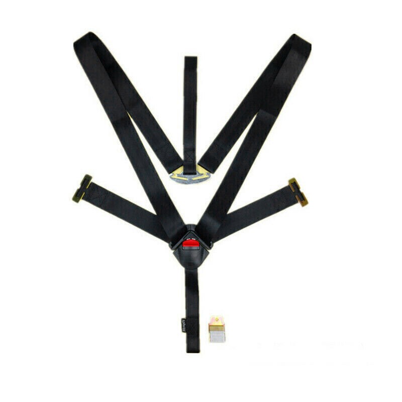 Universal 5 Point Baby Car Seat Belt Clips Black Replacement Buckle Strap Parts