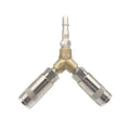 3 Way Quick Release 1/4" Bsp Air Line Hose Y Splitter Connector Airline Coupling