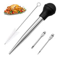 Stainless Steel Turkey Baster For Cooking Food Grade Metal Pump Kitchen-Tools