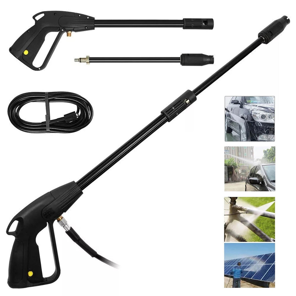 High Pressure Power Washer Spray Gun 150 Bars M14 Jet Lance Nozzle and 26FT Hose