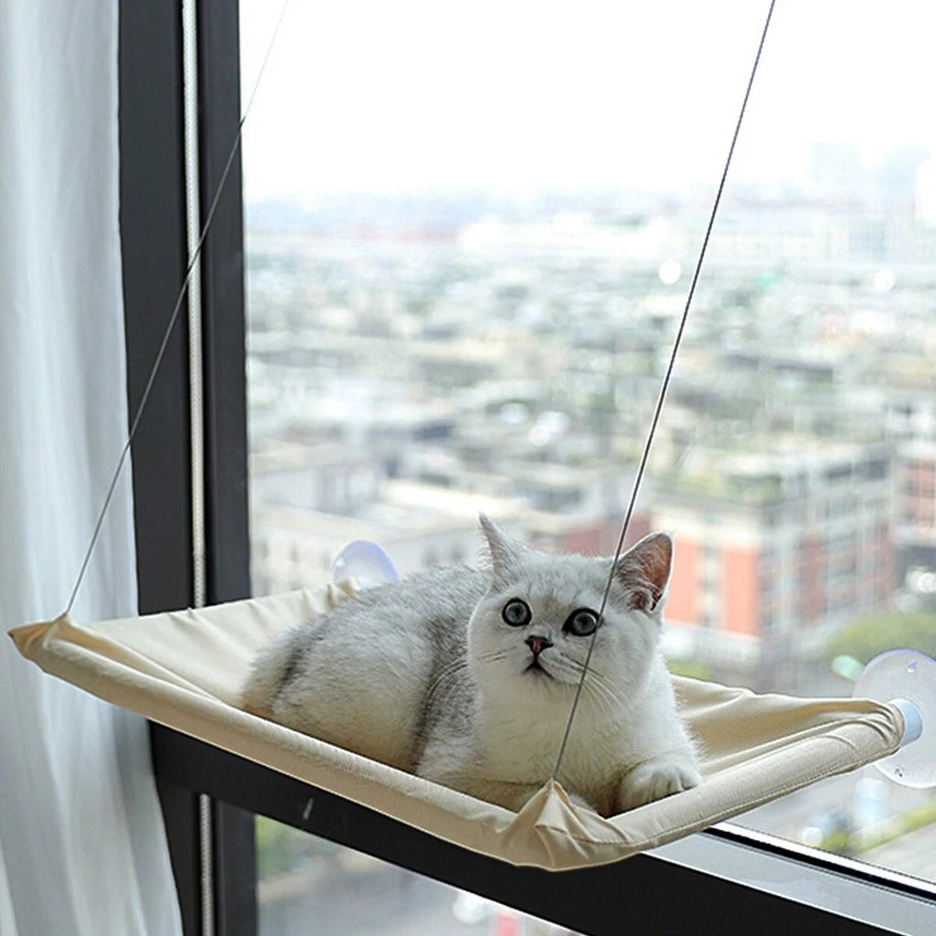 Pet Cat Window Hammock Space-Saving Window-Mounted Hanging Bed with Suction Cups