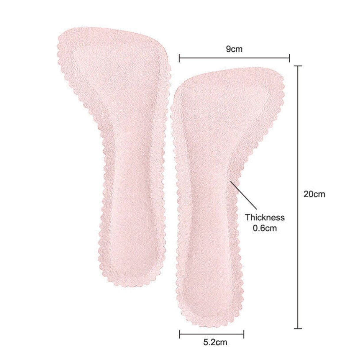 1pair Anti-Slip Sweat-absorbent Sandal Insoles for Women Deodorant High-hee