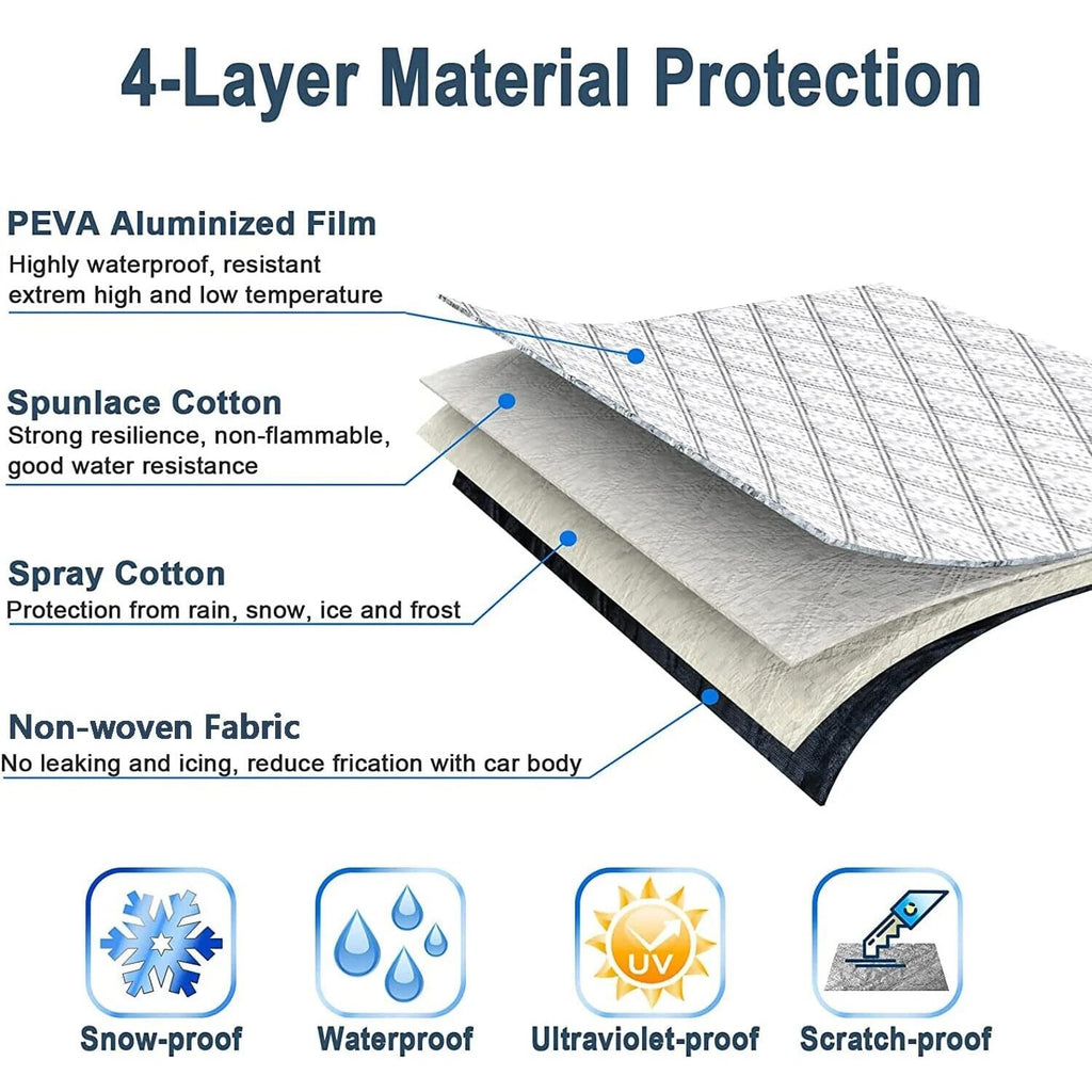 Windscreen Cover Window Screen Frost Ice Snow Sun Dust Protector for Car Van SUV
