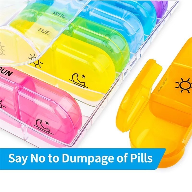 7 Day Pill Box Weekly Dispenser Container Tablet Daily Case Medicine Organizer