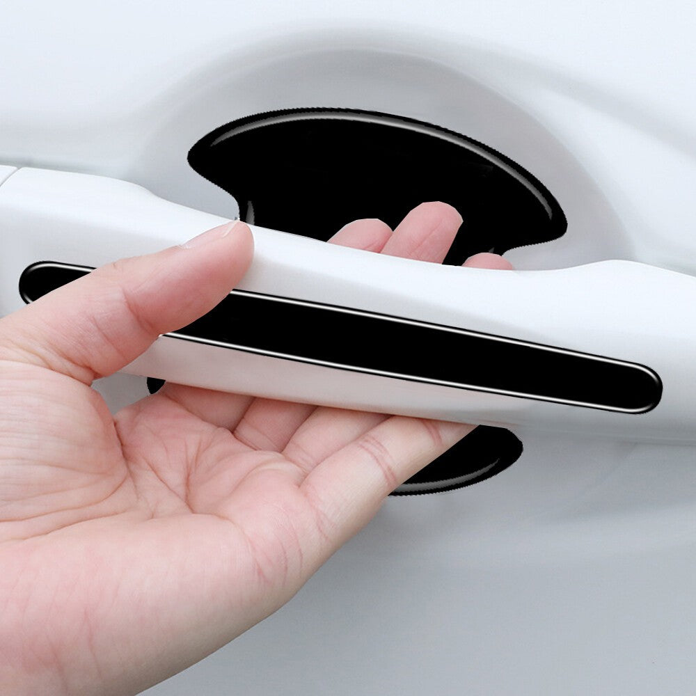 Universal Anti-Scratch Car Door Handle Guard 8 Pack Black Protective Stickers