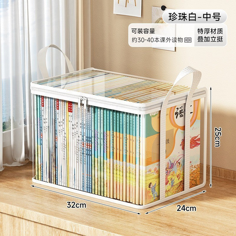 Larnto Large Heavy-DutyThick Plastic Clear Storage Box with Hinged Lid