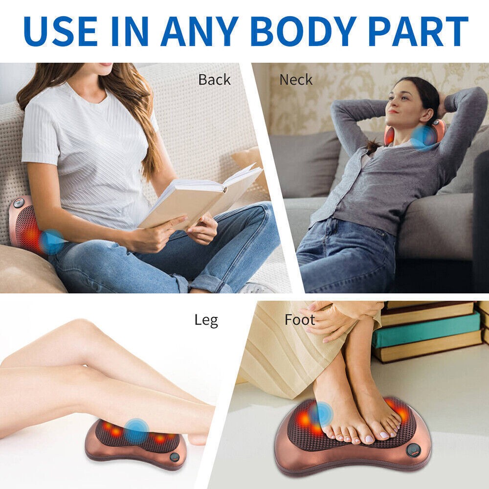 Massager Neck and Back Heated Massage Electric Shiatsu Pillow Vibrating Machine