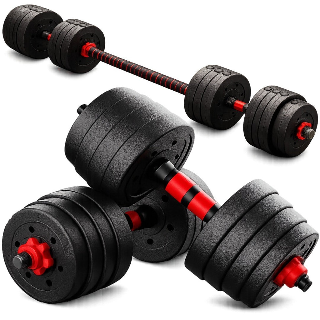 10KG/15KG Adjustable Dumbbell Barbell Set Hand Free Weights Home Gym Equipment