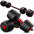 10KG/15KG Adjustable Dumbbell Barbell Set Hand Free Weights Home Gym Equipment