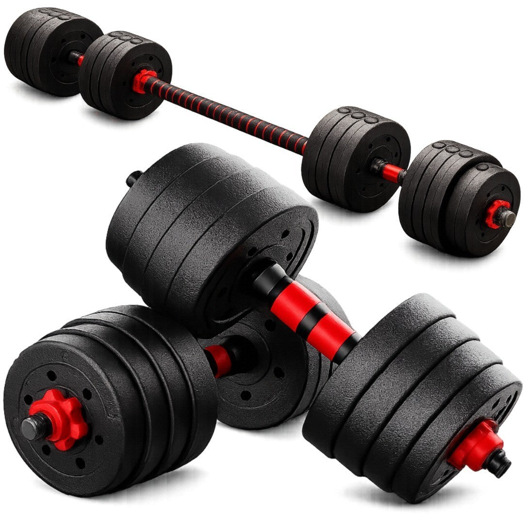 10KG/15KG Adjustable Dumbbell Barbell Set Hand Free Weights Home Gym Equipment