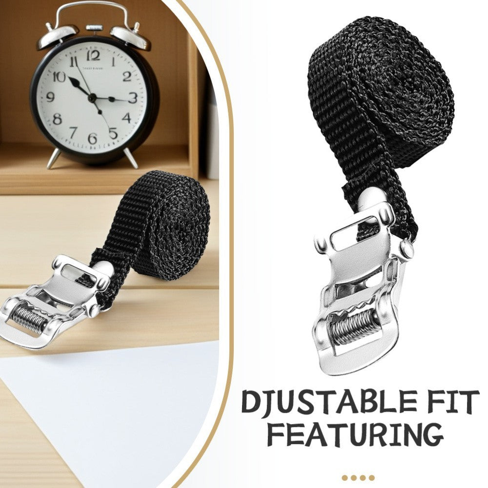 Black Bike Pedal Straps 10 Pieces Toe Clip Foot Fixing Belt for Cycling