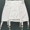 *High-Waist Stretchy Lace Girdle Garter Suspender 6 Straps Clips Shaping Skirt