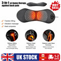 Heated Back Massager Lumbar Support Pillow with Vibration Lower Back Waist UK