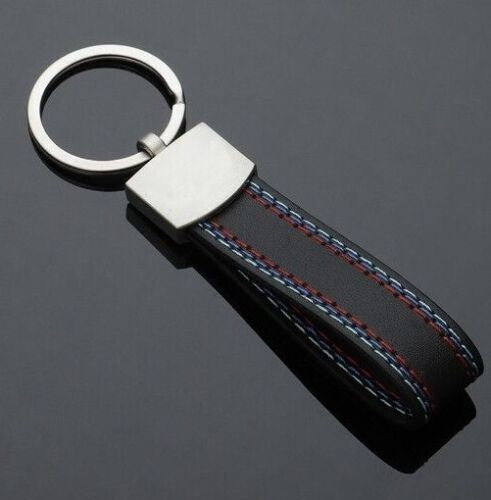 For BMW M Logo Metal + Leather Key Ring Keychain For M3 M4 M5 M135i 1M Sport