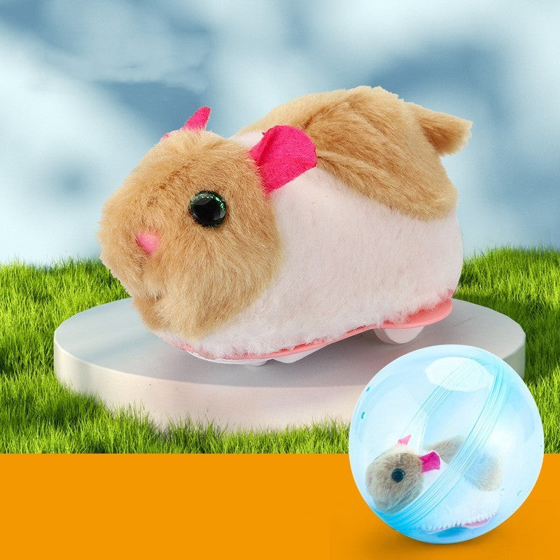 Electric Hamster – ABS | Rolling Ball | Plush Hamster | Interactive Pet Toy