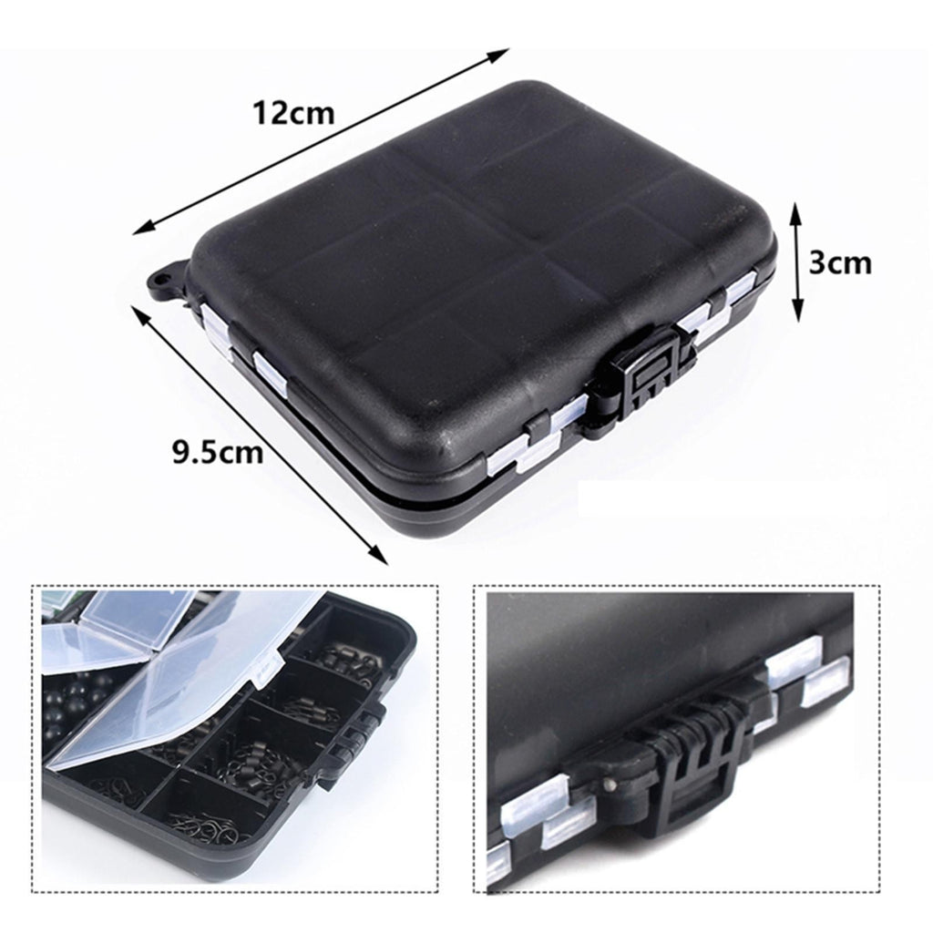 307X Carp Fishing Accessories Kit Tackle Box Set Jig-Hooks Swivels Lead Clips UK