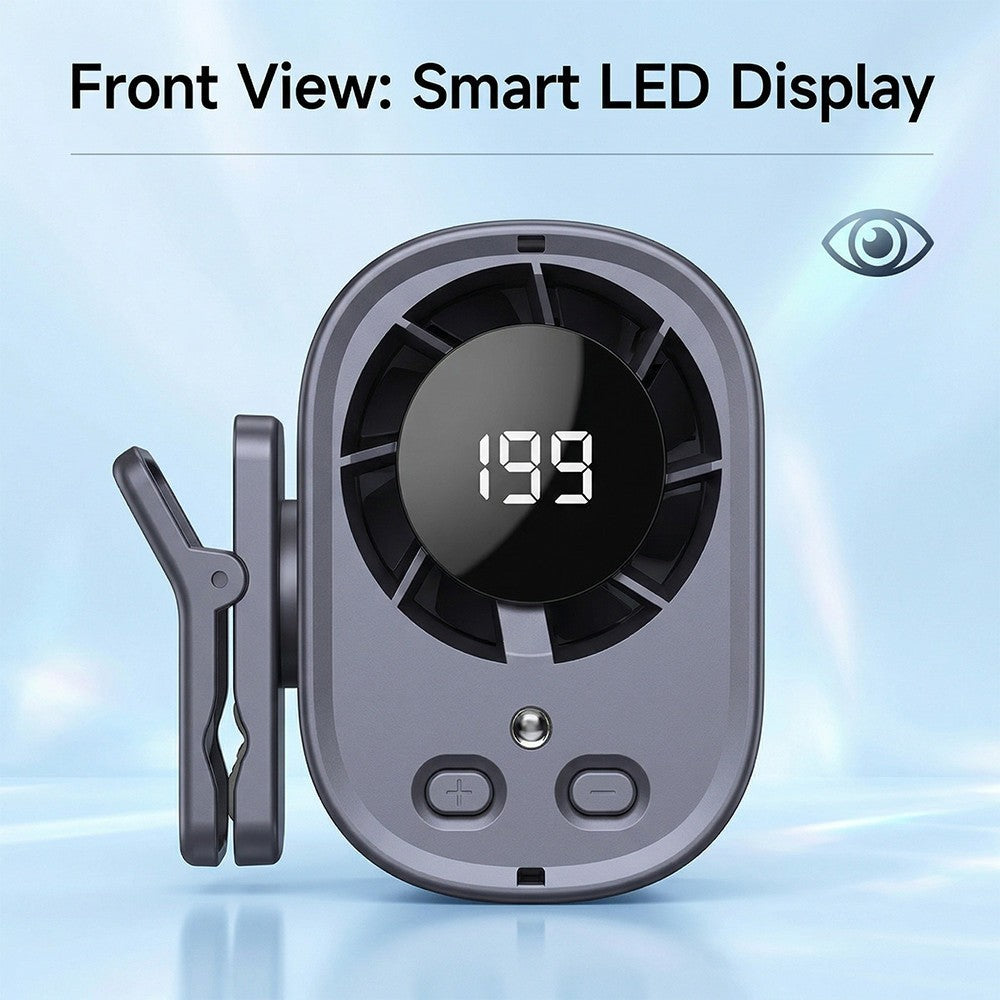2026 Portable Clip-On Car Cooling Fan 360° Rotation 199 Speeds USB Rechargeable