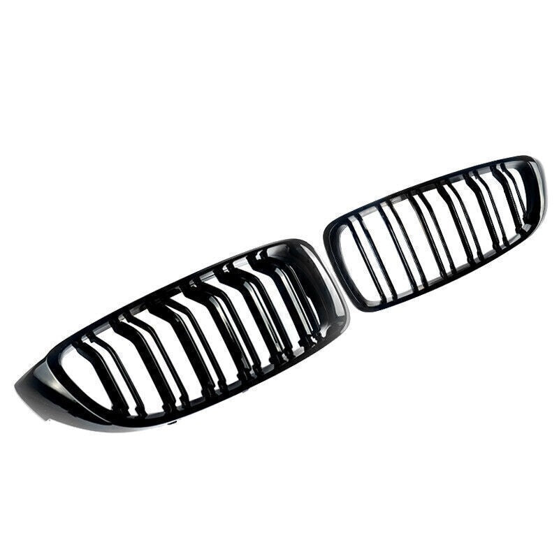 FOR BMW F32 F33 F36 4 SERIES GLOSS BLACK KIDNEY GRILL GRILLE TWIN BAR M4 STYLE