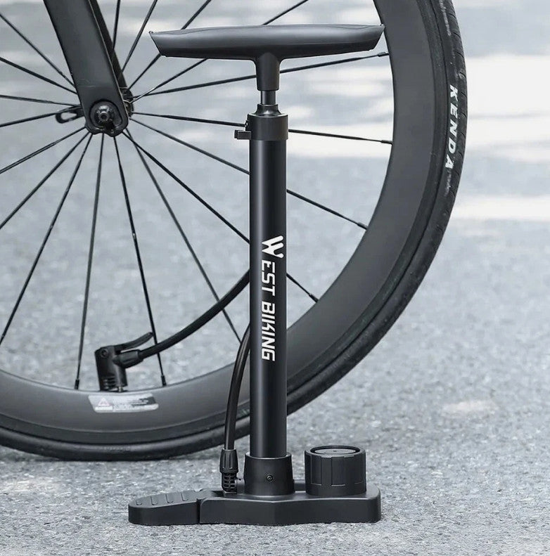 160psi Bike Bicycle Tyre Foot Air Pump Inflator Floor Standing Schrader Presta
