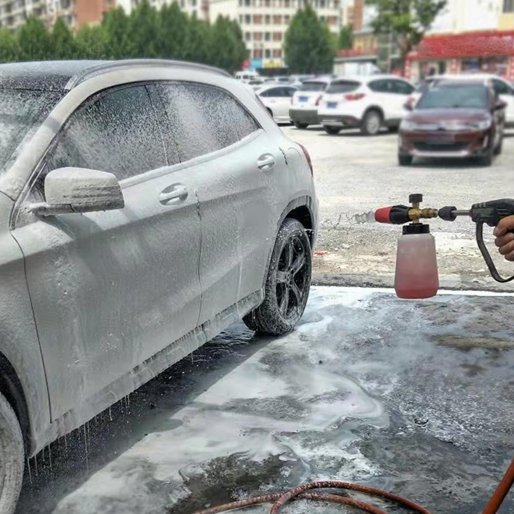 1/4" Quick Release Snow-Foam Lance Pressure Washer Gun Soap Cannon Bottle 1000ML
