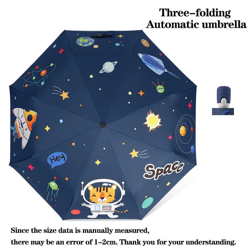 Cute Cartoon Kids Folding Umbrella Unicorn Dinosaur UV Sun Rain Umbrella .*