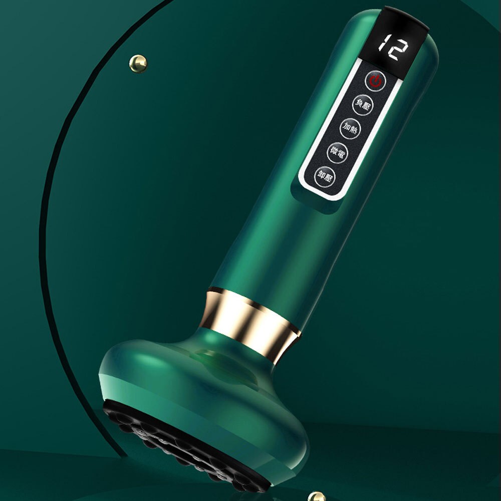 12 Levels Rechargeable Vacuum Cupping Device Adjustable Anti-Cellulite Massager