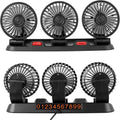 USB Double Car Fan 2 Speed 360° Quiet Mini Cooling Fan for SUV Truck Office
