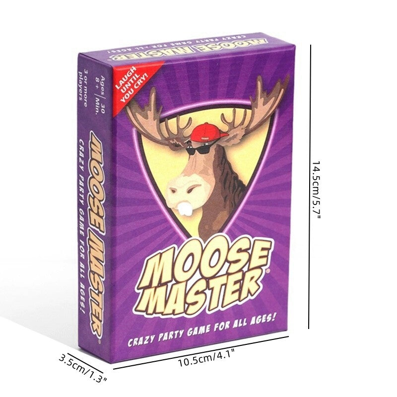 Moose Master Card Game, Crazy Party Game for All Ages, 3-10 Players, Board Game