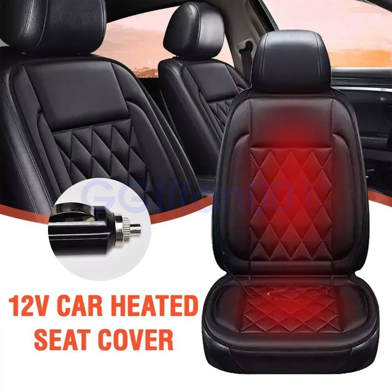 1/2X Luxury Heated Car Seat Cushion Heater 30℃-65℃ Universal 12V For Cold Winter
