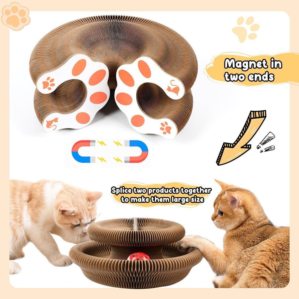 1-3 Pack Kitty Kurlz Cat Accordion Toy Magic Organ Cat Scratching Board Toy Ball