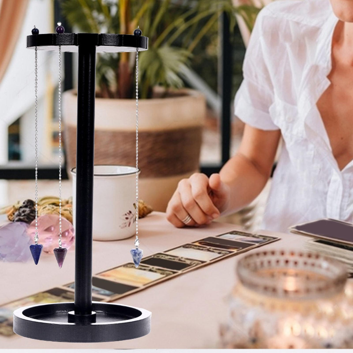 Multifunction Wooden Pendulum Display Frame Ornament Holder Stand Hanging for
