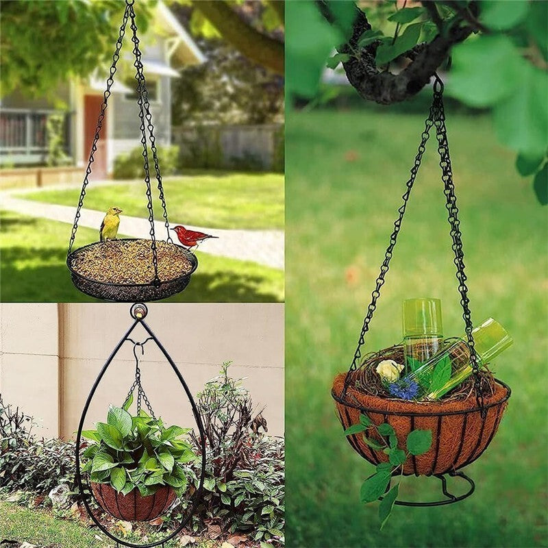 8pcs 14" 3‑Strand Heavy Duty Hanging Basket Replacement Chain for Garden Planter