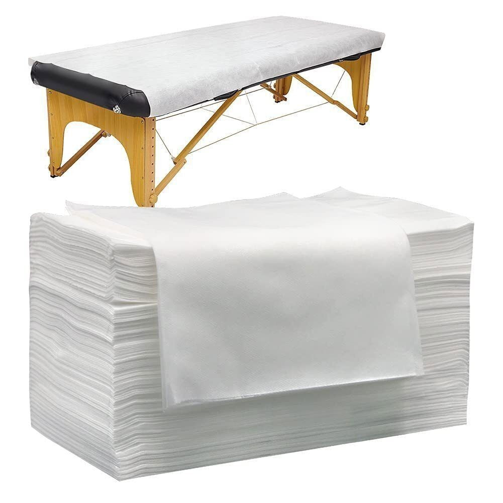 100Pcs Non-woven White Disposable Spa Massage Table Sheet Salon Beauty Bed Cover