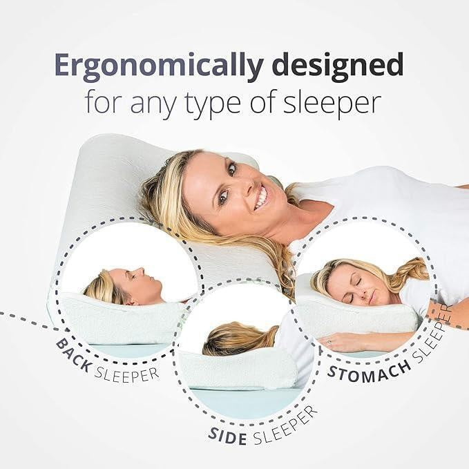 Memory Foam Pillow Contour Neck Back Support Orthopaedic Head My Pillows