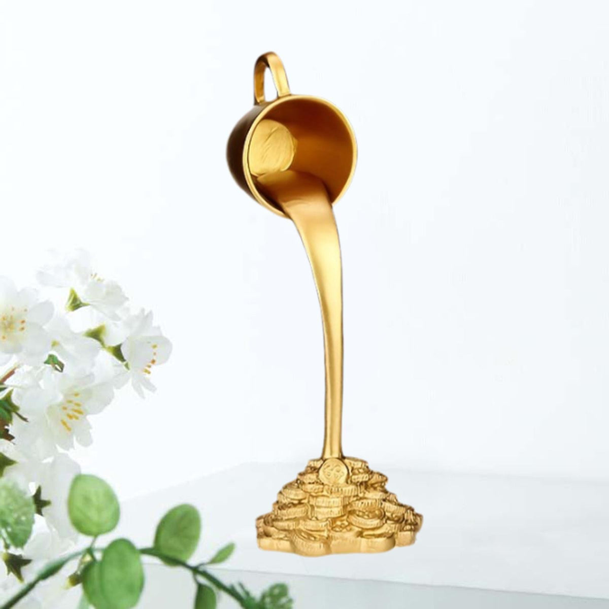 Floating Coffee Cup Resin Sculpture, Bedroom Statue, Kitchen Feng Shui Ornament