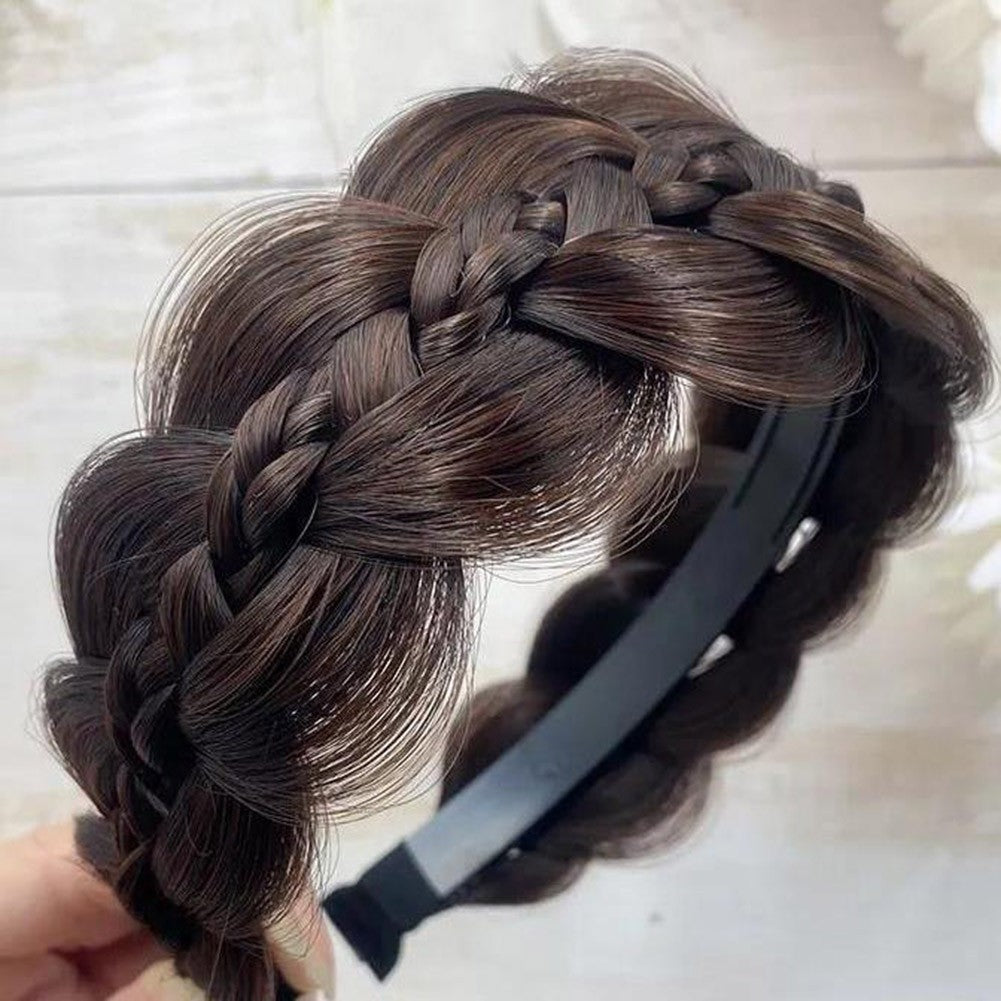Women For Wig Headbands Wide Fishbone Braids Retro Styling Accessories