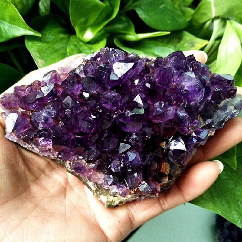 100-150g Large Natural Amethyst Cluster Quartz Crystal Druzy Geode Healing Stone