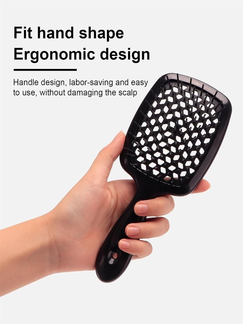 Magical Brush Detangle Detangling Natural Boar Bristle Hair Brush Curved Women's