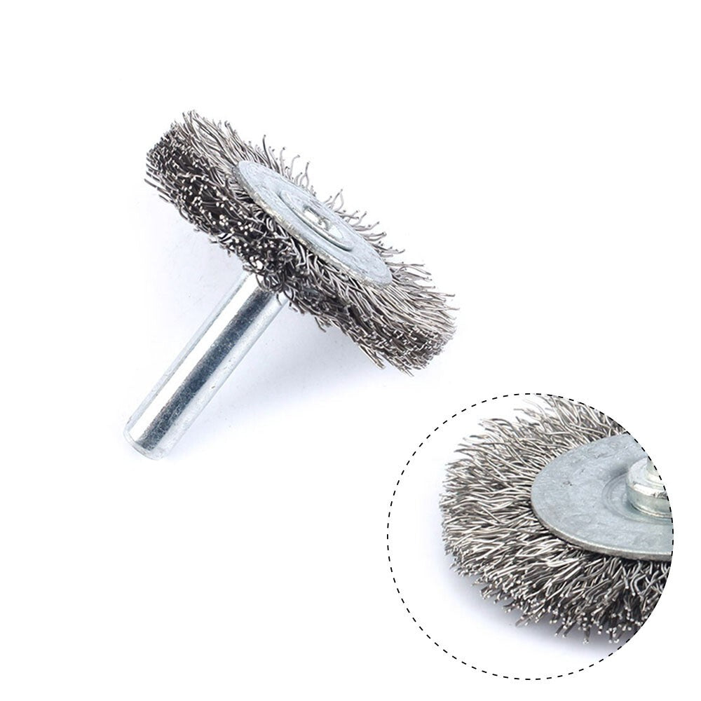 50mm Stainless Steel Wire Wheel Brushes 5Pcs Fit Rotary Drill & Die Grinder Tool