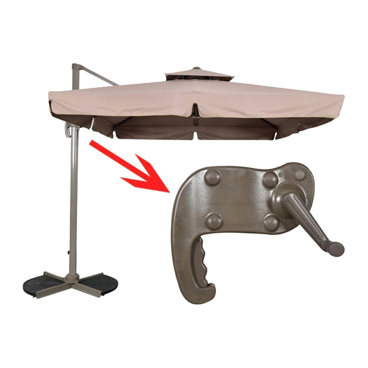 Patio Umbrella Crank Handle Parasol Replace for Courtyard Beach Outdoor