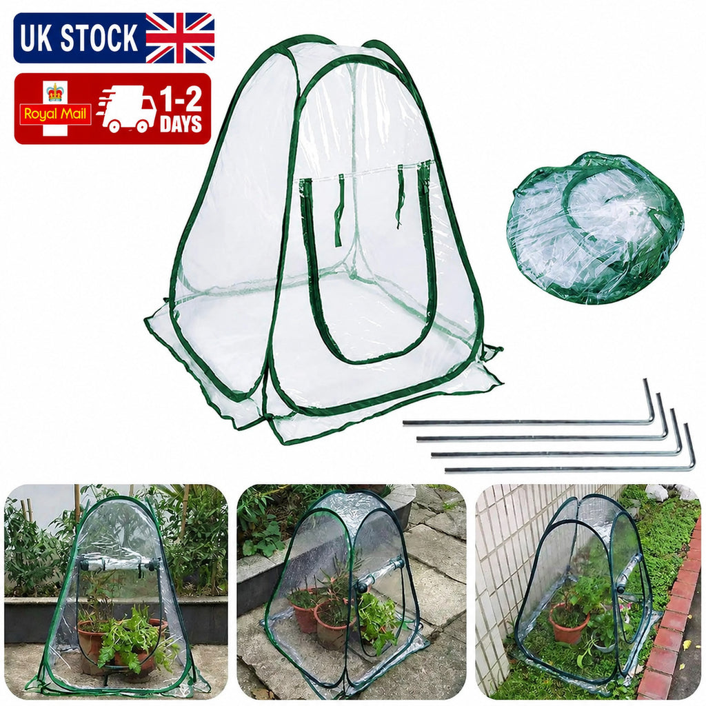 Mini Greenhouse Tent Popped Up PVC Grow House Small Indoor Outdoor Portable New