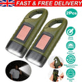 2PCS LED Torch Solar Hand Crank Flashlight Wind Up Super Bright Camping Light UK