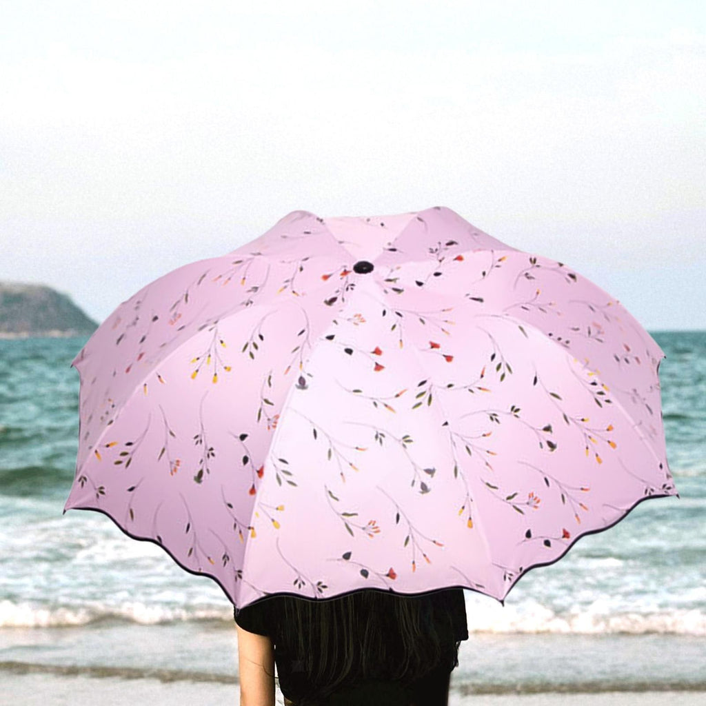 Foldable Umbrella Lightweight Umbrella for Sun Rain for Summer Beach Travel.*