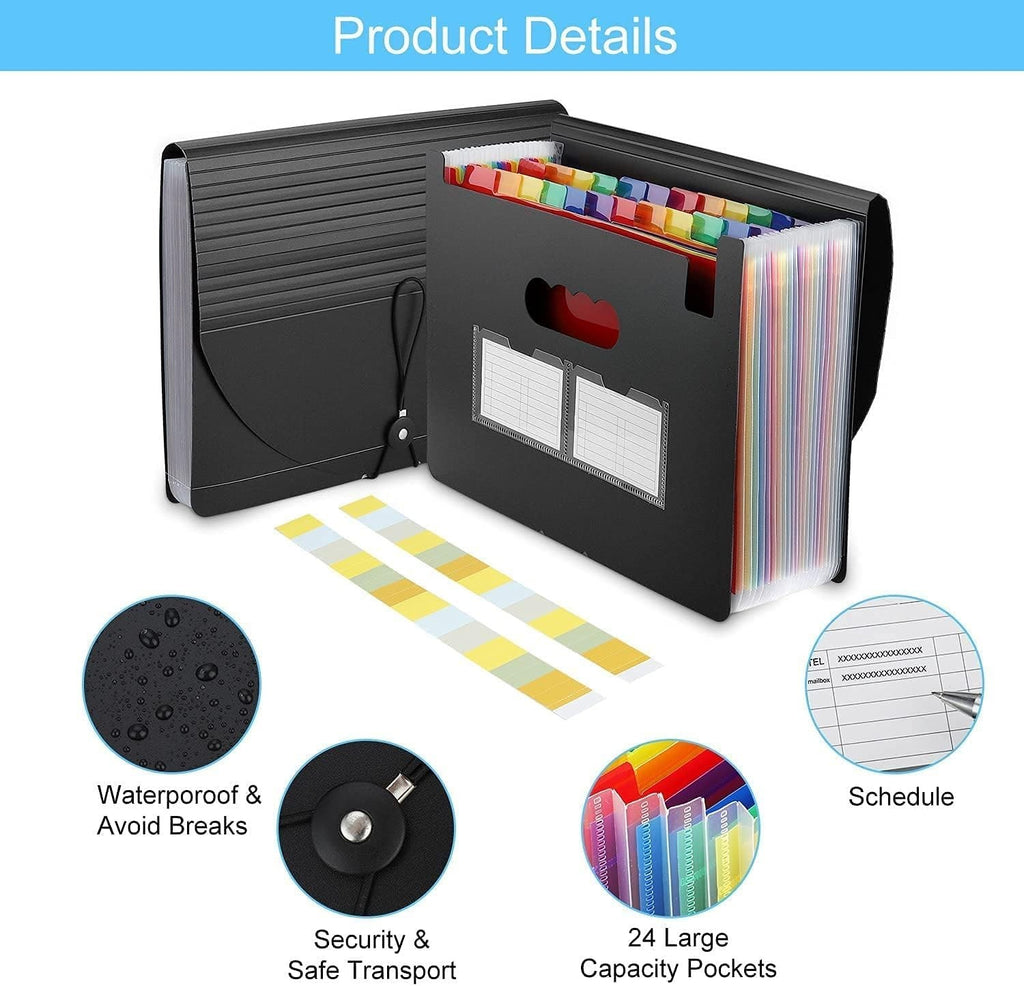 A4 Expanding File Organiser Paper 25 Pocket Expanding A4 Box Document Folder