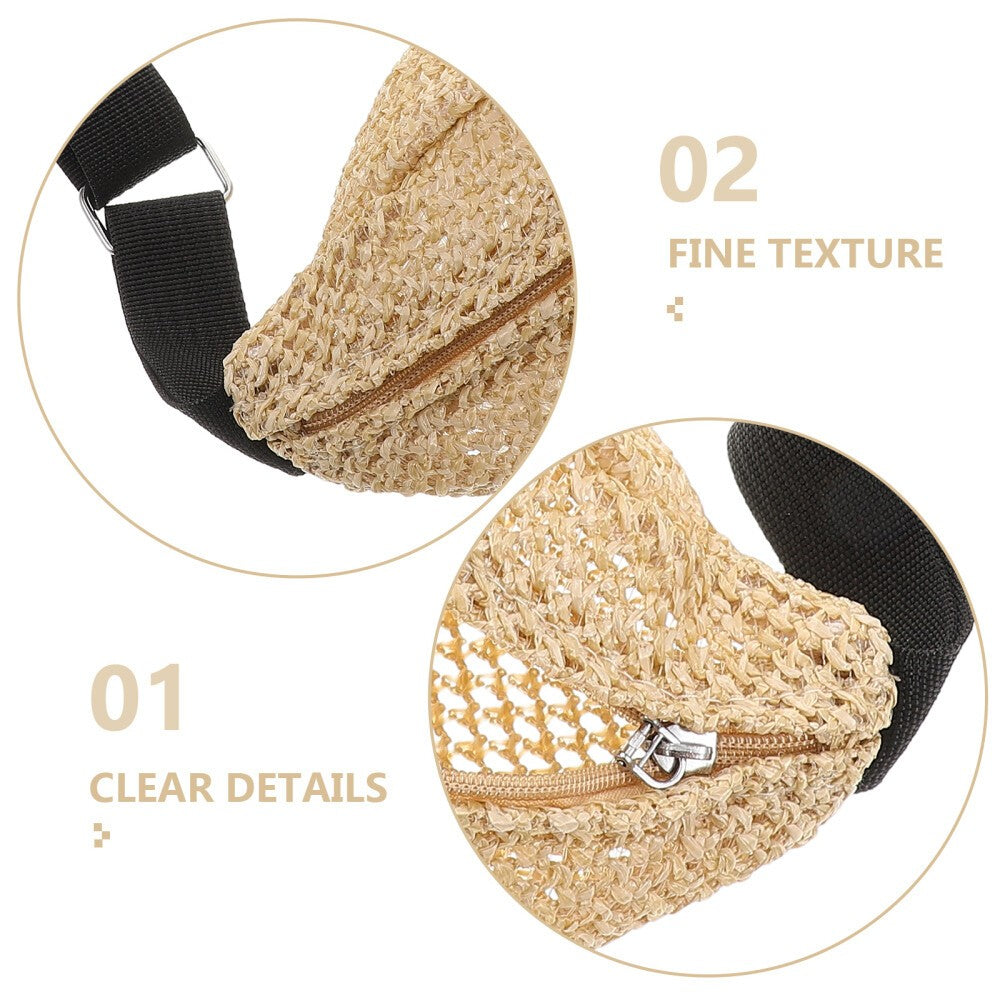 Woven Chest Pouch Small Belt Bag Crossbody Handbags Mini Shoulder