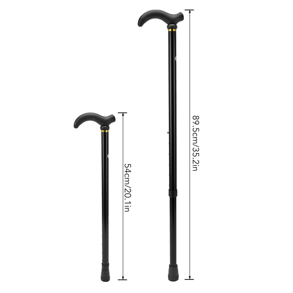Lightweight Easy Folding Aluminium Walking Stick Cane, Height Adjustable
