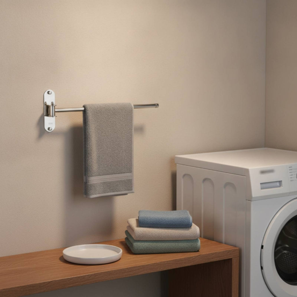 Towel Bar with Rotating Arm Heavy Duty Swing Arm Towel Bar Smooth for Bathroom