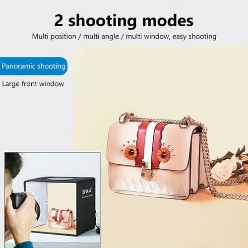 PULUZ 40CM Big LED Light Box Photo Tent Dimmable Photography Studio Shooting 16"