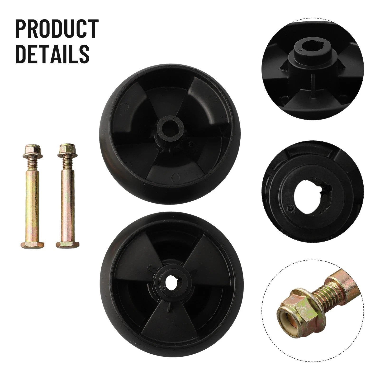 Upgrade Your Ride On Mower with 5 Deck Wheels and Axle Bolts Superior Quality